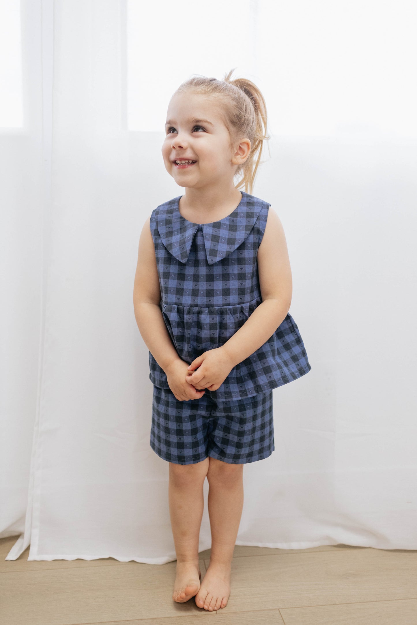 Lily Top — Blue Hearts