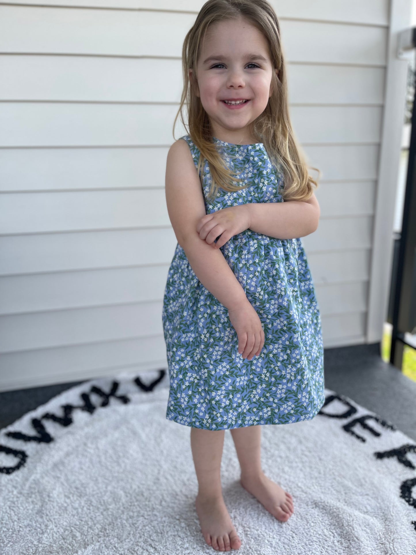 Rowan Dress — Blue Floral