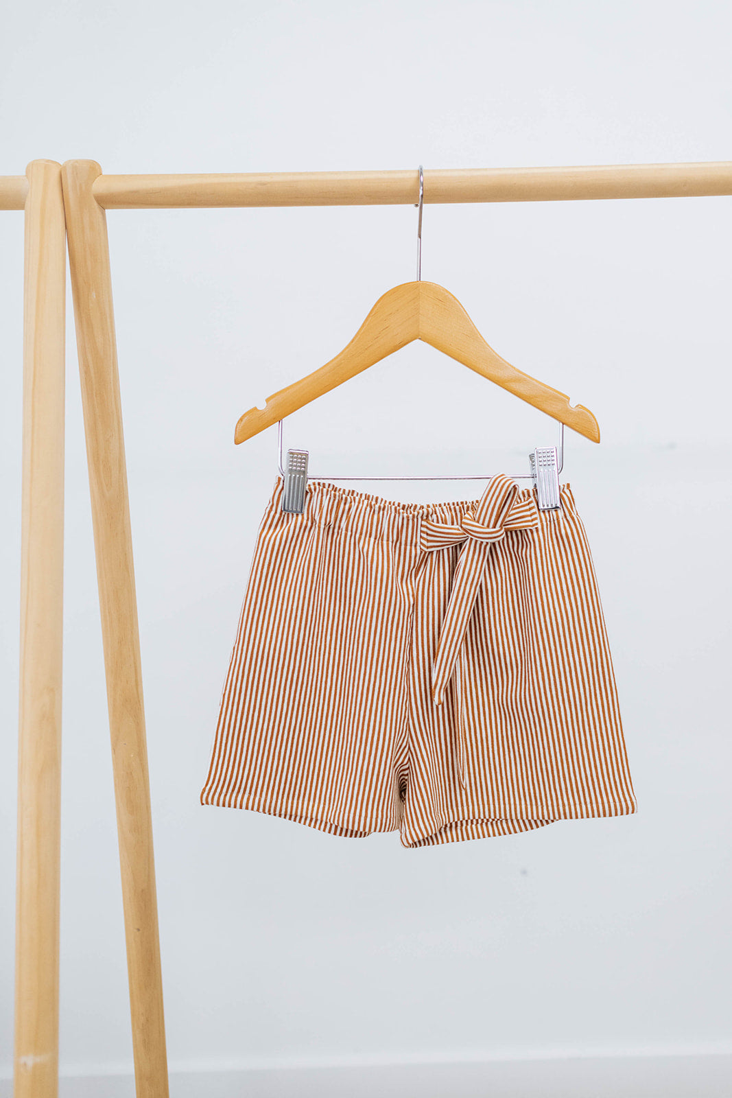 Isla Shorts — Caramel Stripe