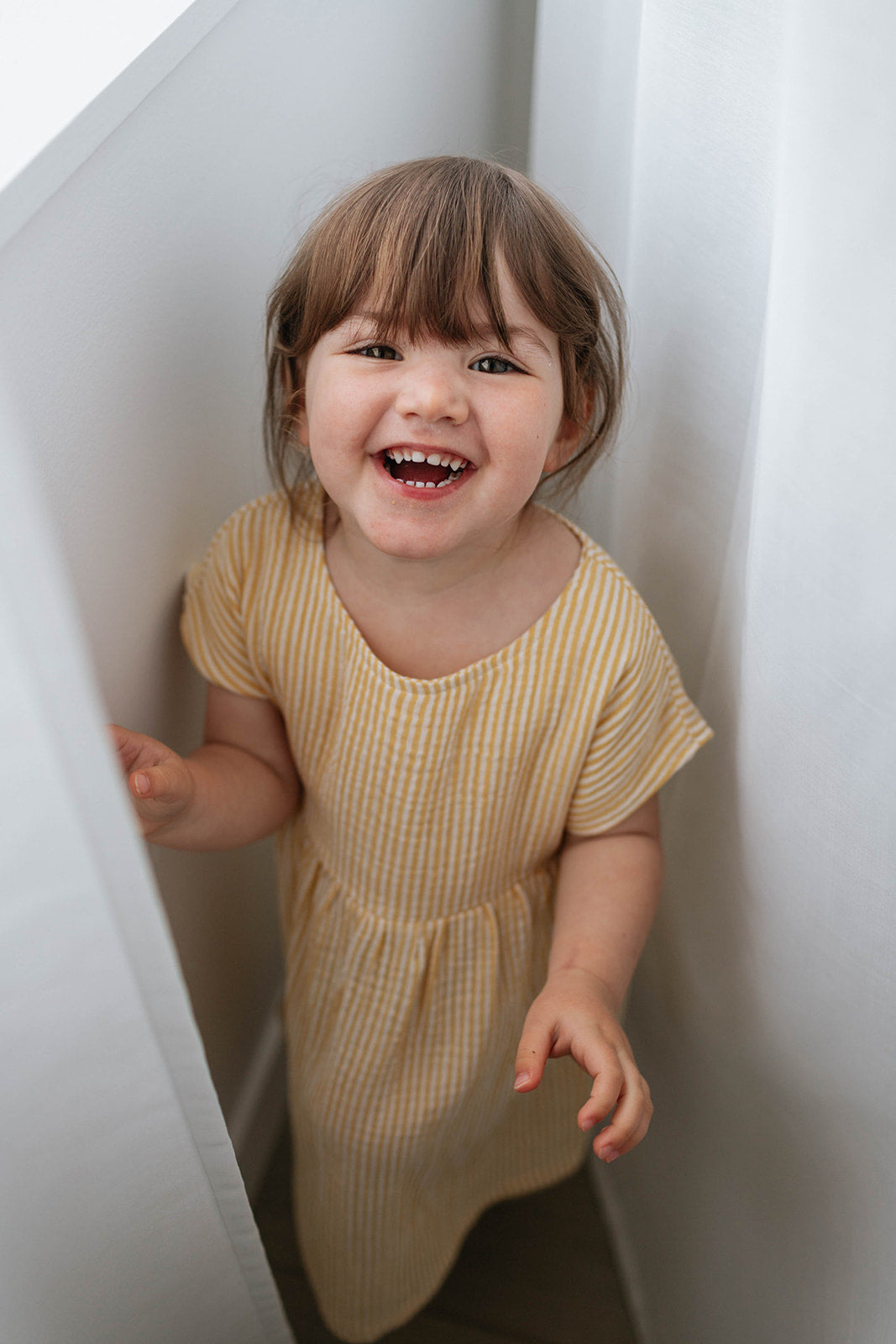 Rowan Dress — Yellow Stripe