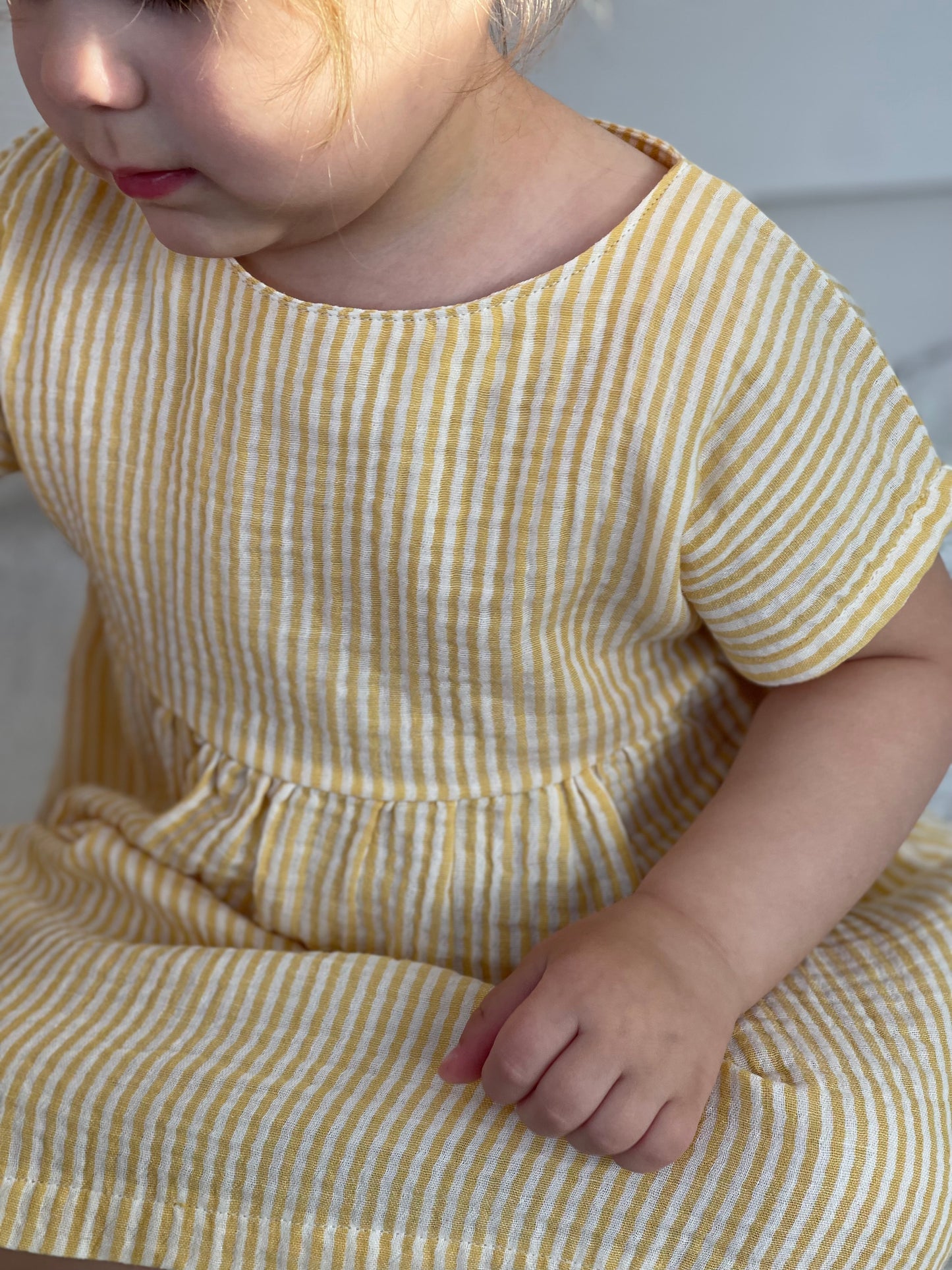 Rowan Dress — Yellow Stripe
