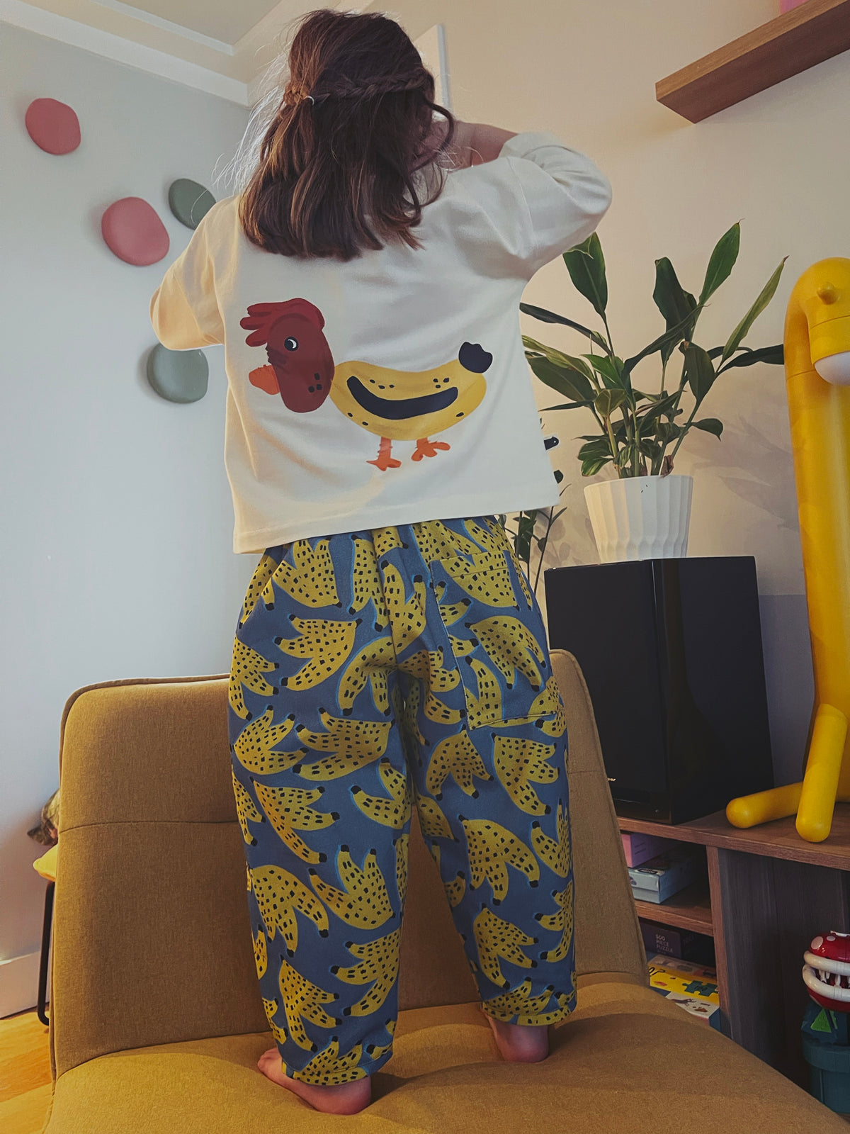 Ellis 3/4 Sleeve Tee — Butter Yellow Chicken Banana