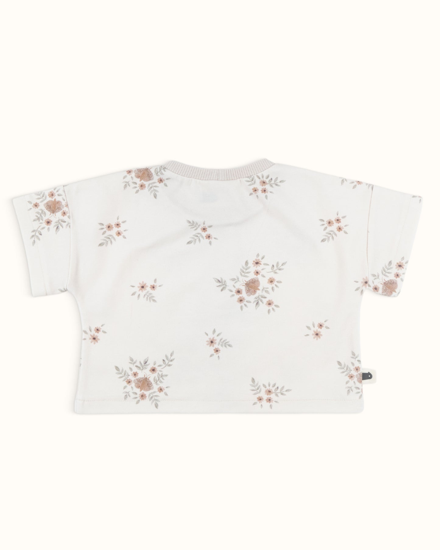 Téa Crop Tee — Sandy Floral