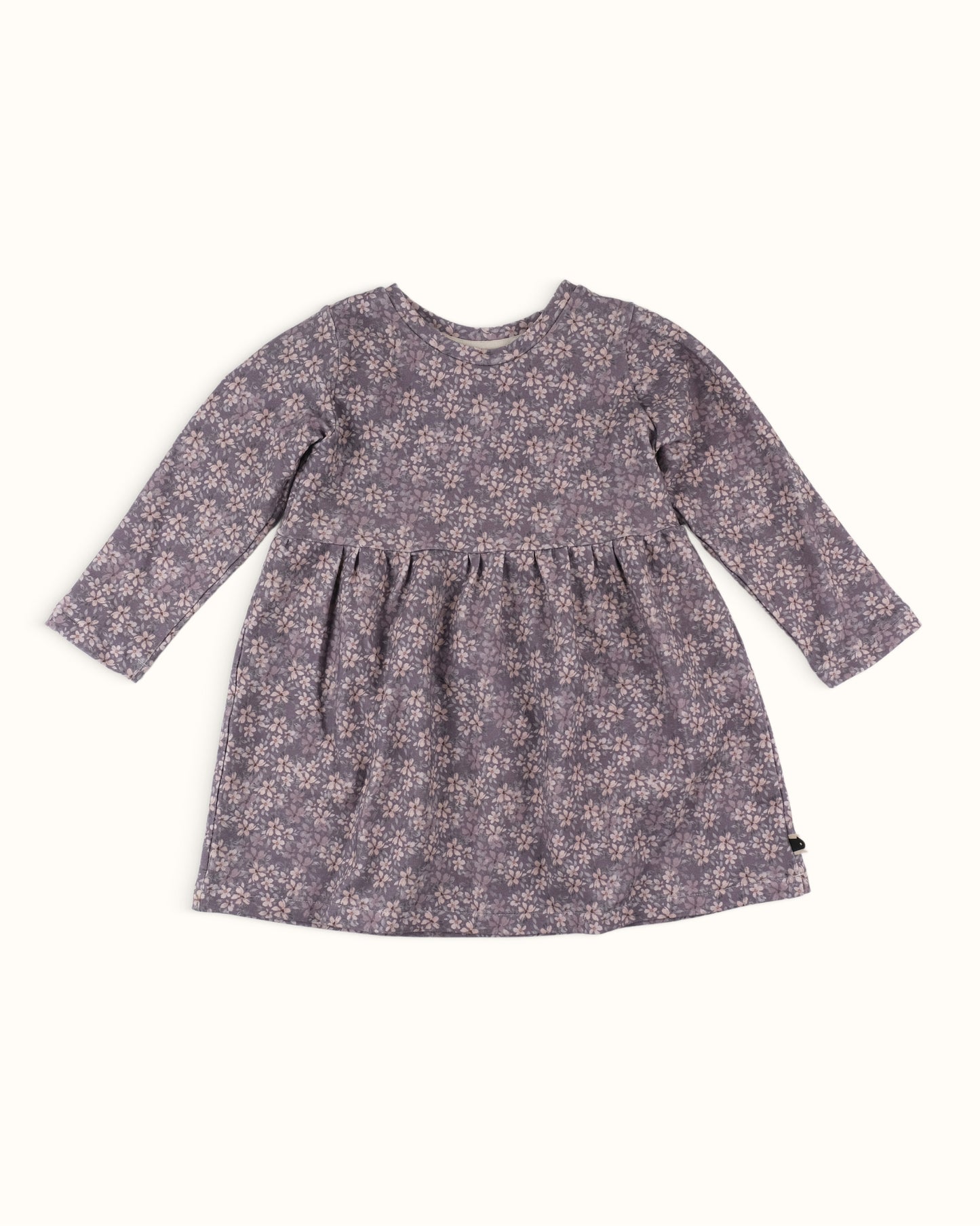 Rowan Dress Long Sleeve — Purple Floral