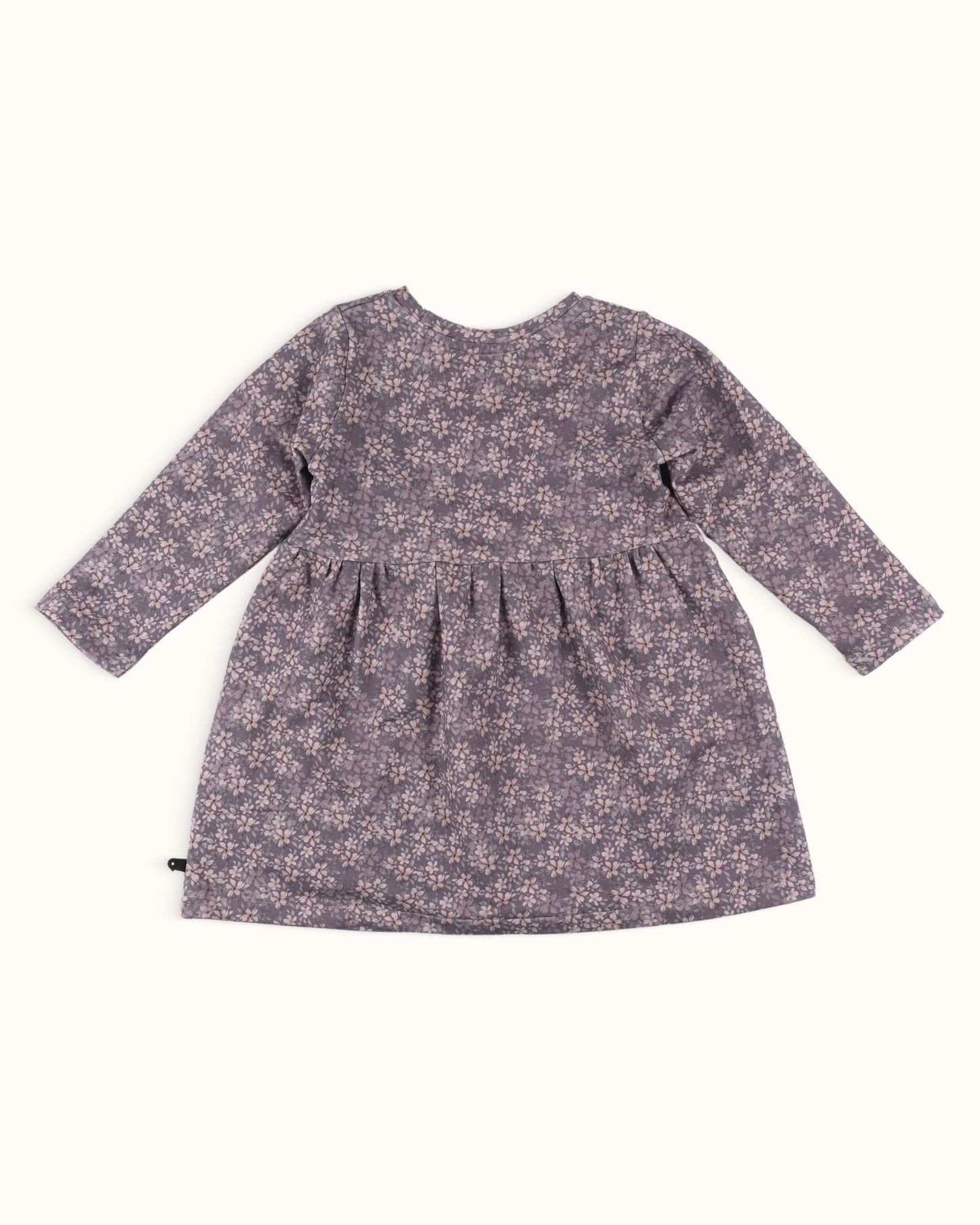 Rowan Dress Long Sleeve — Purple Floral