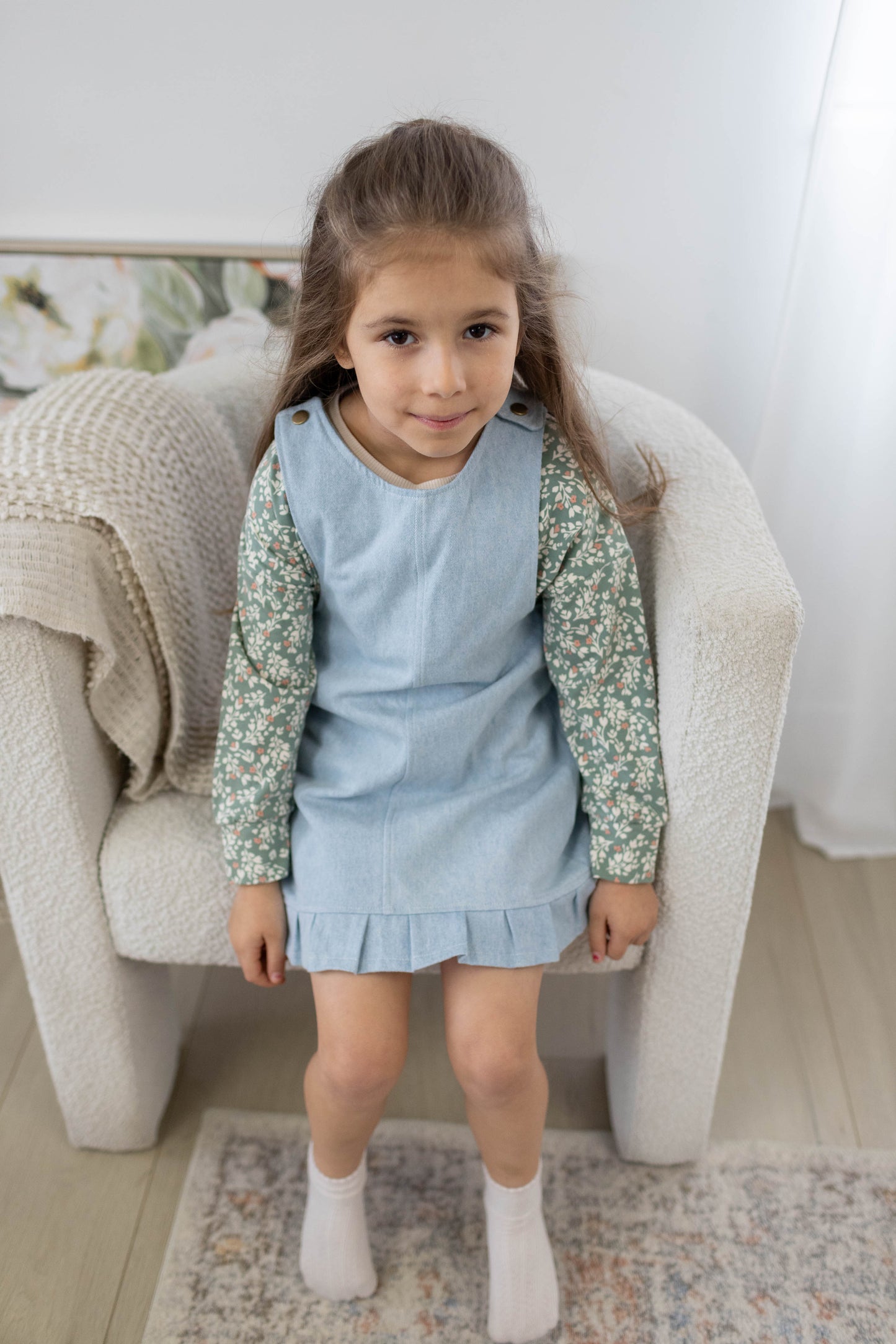 Saha Dress — Light Wash Denim