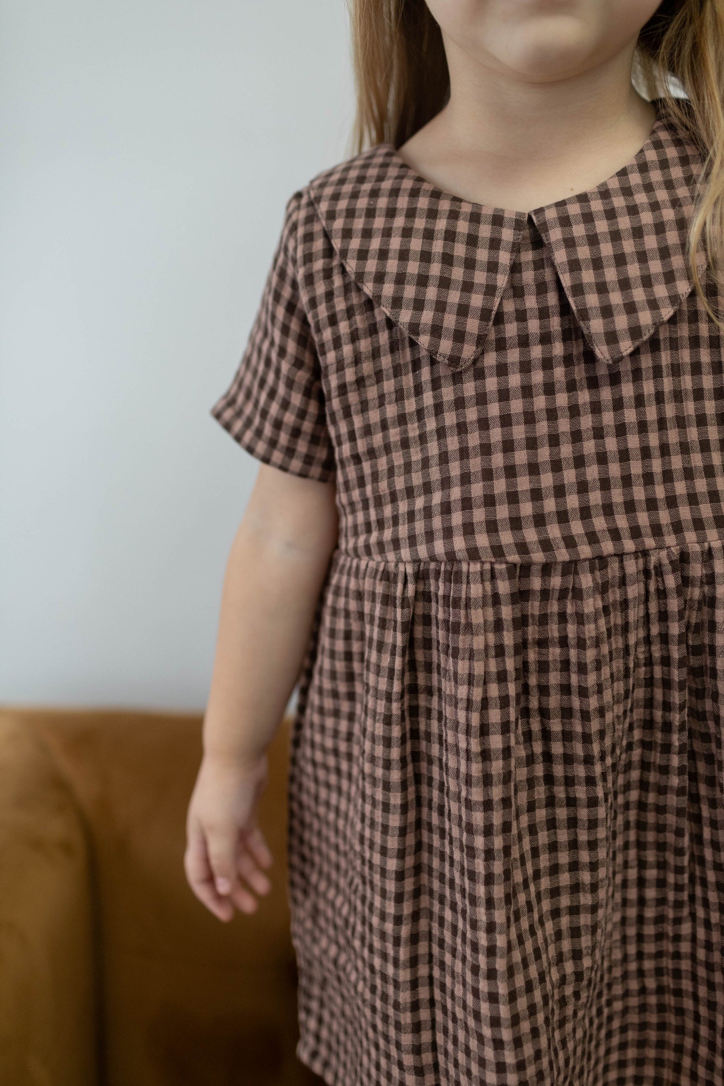 Rowan Dress — Brown Checkered