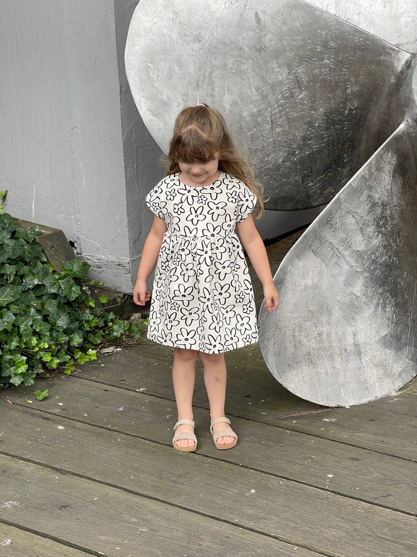 Rowan Dress — Denim Flowers