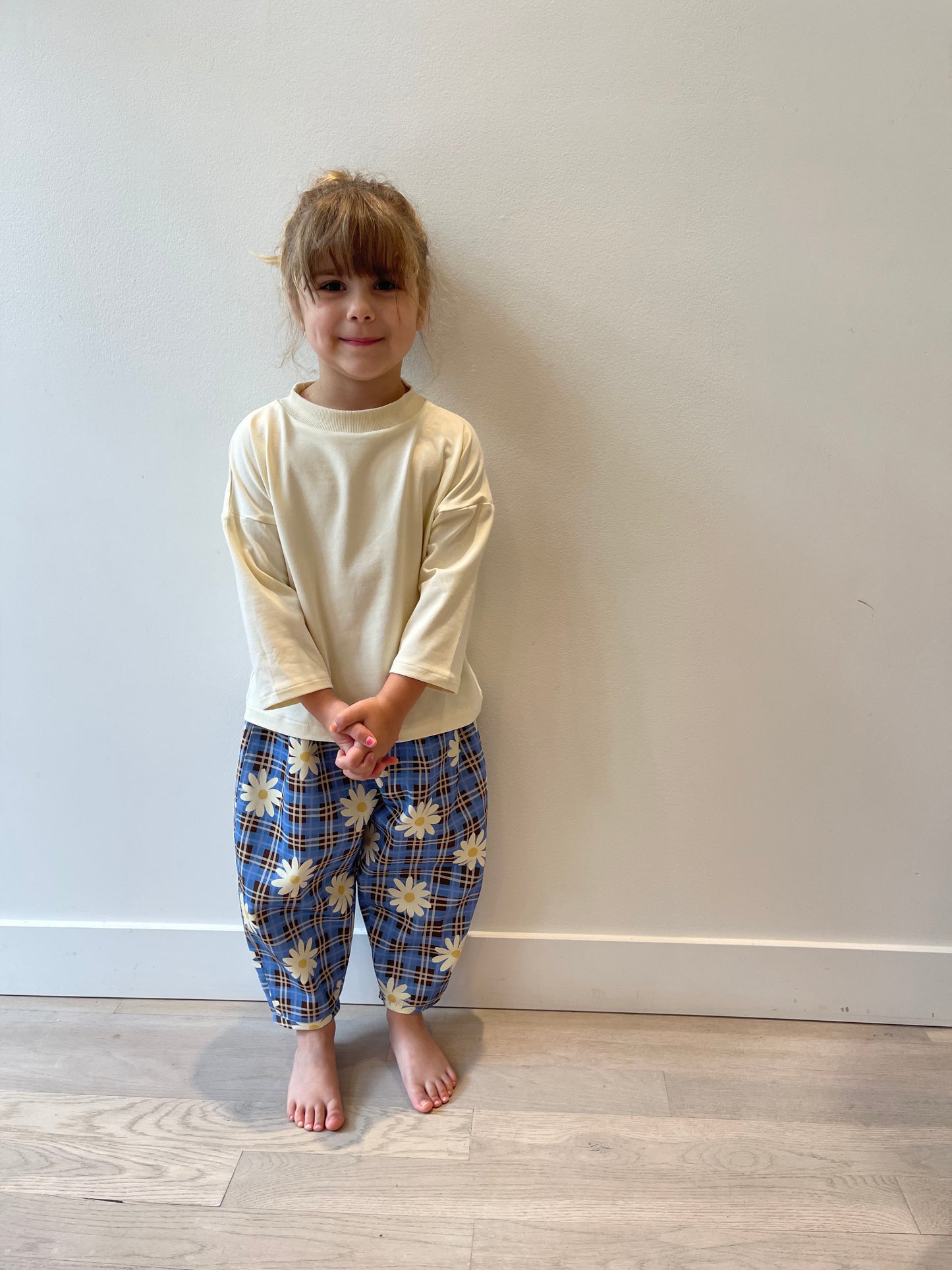 Barrel Pant — Blue Daisy