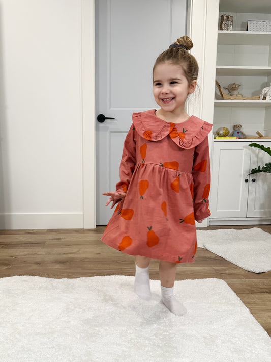 Rowan Dress Longsleeve — Pear Cord