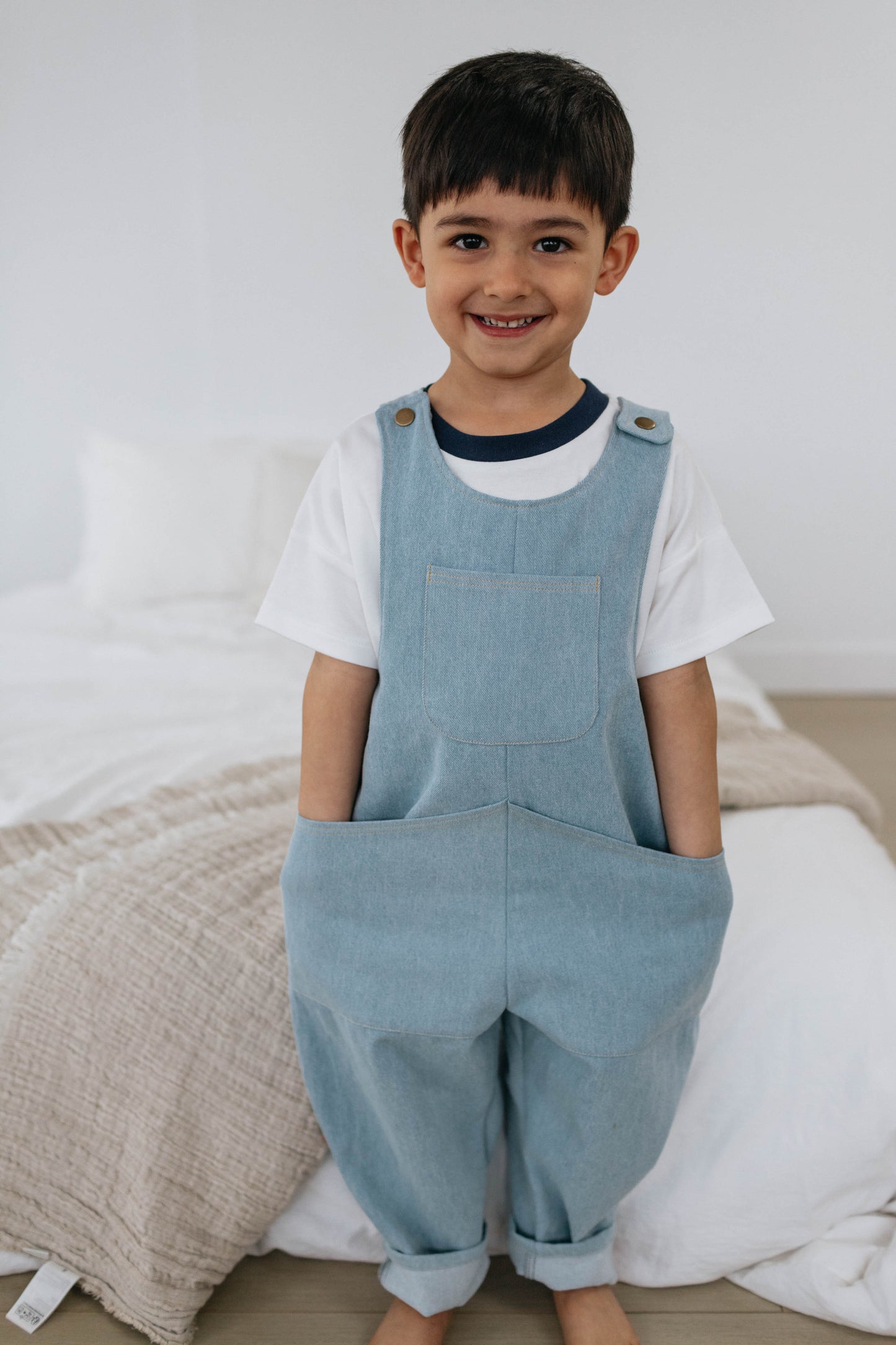 Spencer 2.0 Overalls — Light wash Denim