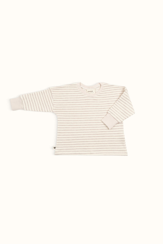 Olivia Sweatshirt — Caramel Stripe