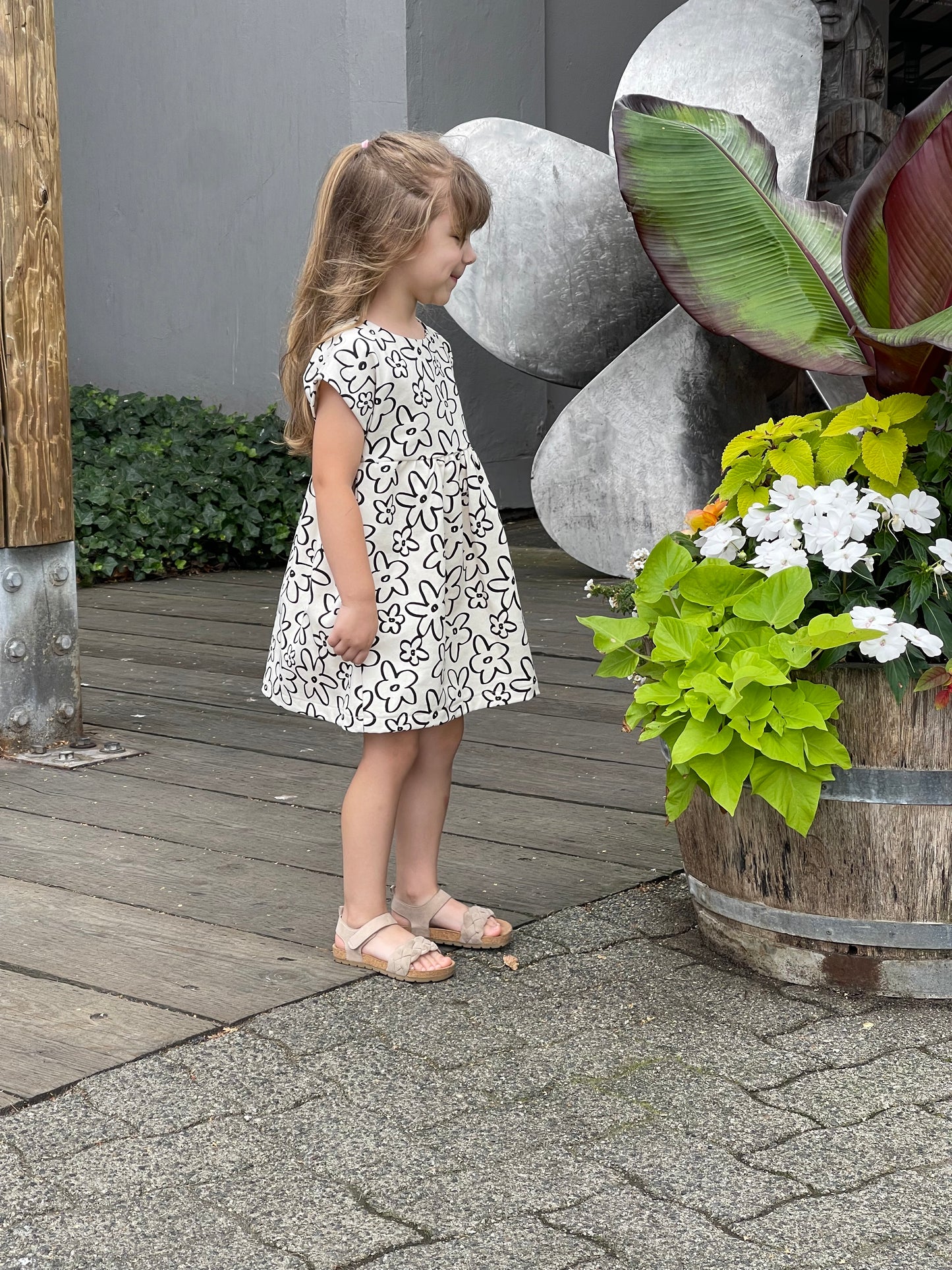 Rowan Dress — Denim Flowers