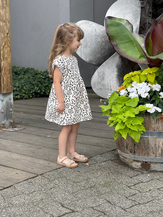 Rowan Dress — Denim Flowers
